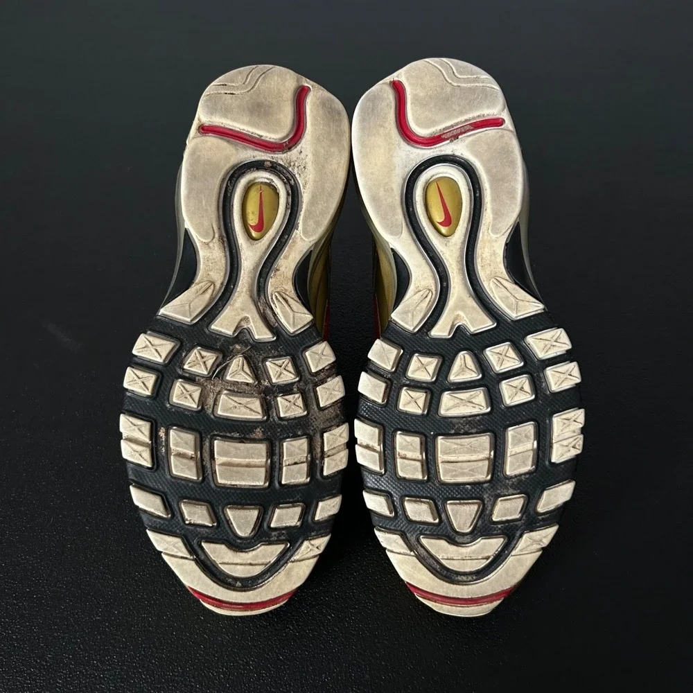 Nike Air Max 97 QS Metallic Gold Black 2018 Sneakers Size 5 Womens 6.5 AT5458002